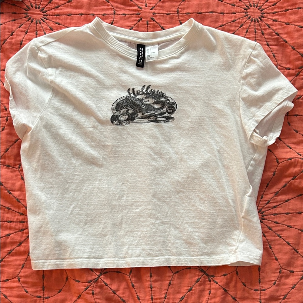 H&M Cream Hollywood Graphic Kids T-Shirt